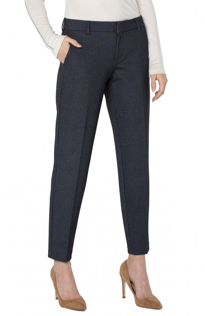 Kelsey Knit Trouser Black / Grey Crosshatch Print | Black/ Grey Crosshatch Print